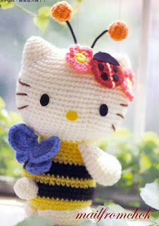 PATRON GRATIS HELLO KITTY ABEJA AMIGURUMI 109