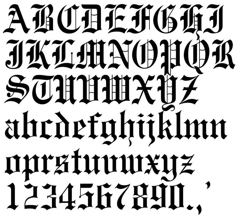 Old English Font