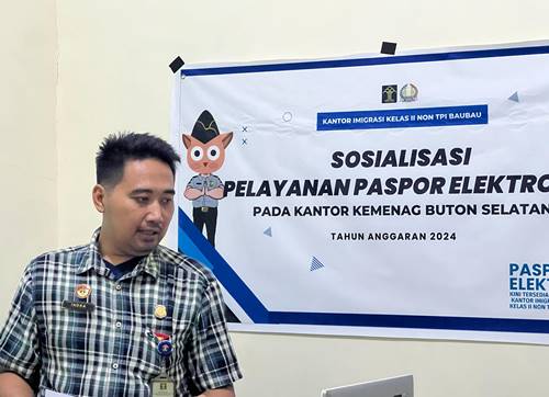 Gandeng Kantor Kemenag Buton Selatan, Imigrasi Baubau Sosialisasikan e-Paspor