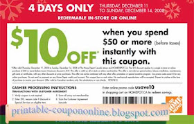 Free Printable Home Depot Coupons