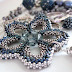 Silver Montana Blue 3D Flower Power Long Necklace