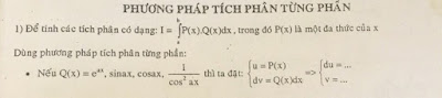 Chuyên đề tích phân luyện thi đại học buộc phải nhớ công thức tích phân