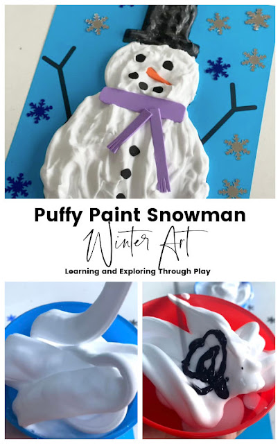 Puffy Paint Snowman Free Template