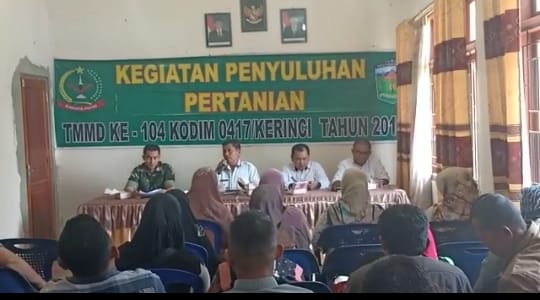 TMMD Ke 104 Kodim Kerinci Berikan Penyuluh Pertanian