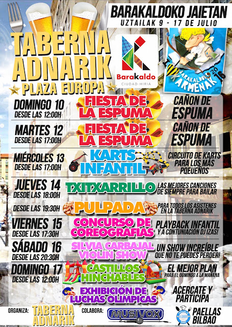 Cartel de actividades de Adnarik