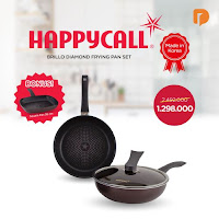 Dusdusan Happycall Brillo Diamond Frying Pan Set (Set of 3) ANDHIMIND