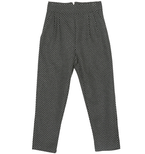 Back Zippered Polka Dot Trousers