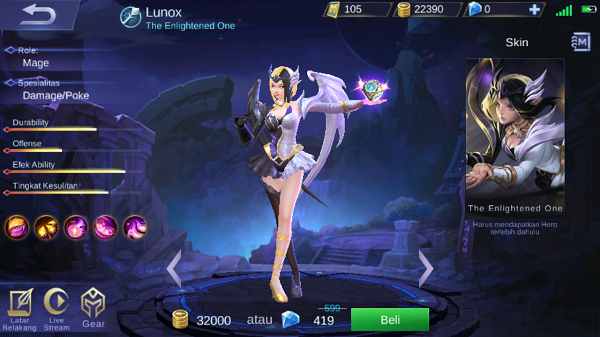 Guide Lunox Mobile Legend, Build, Skill, Ability, Set Emblem Yang Cocok, Hingga Tips Menggunakannya