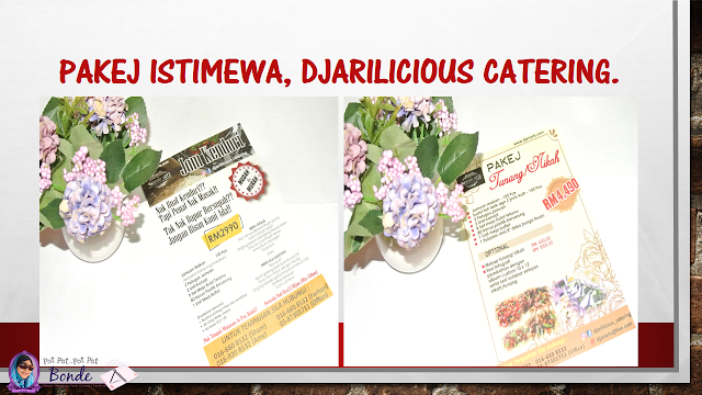 DJARILICIOUS CATERING MENAWARKAN PAKEJ ISTIMEWA JOM KENDURI, PAKEJ CATERING, CATERING MURAH, KENDURI,