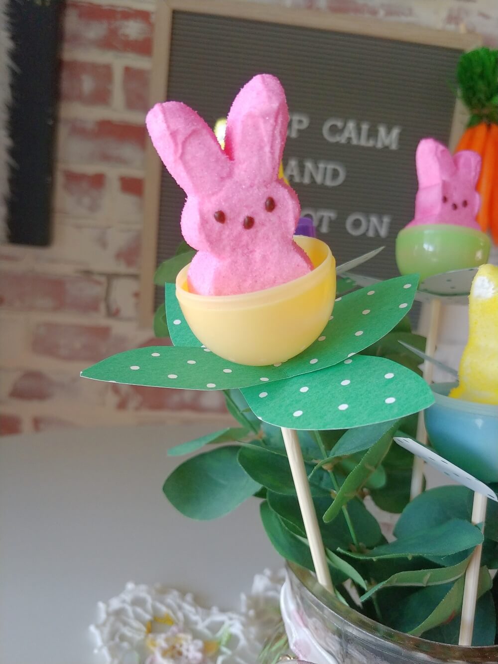 DIY Easter Peeps Flowers