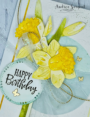 Say Happy Birthday to a special person with bright and happy personally crafted Daffodils by Stampin' Up!.