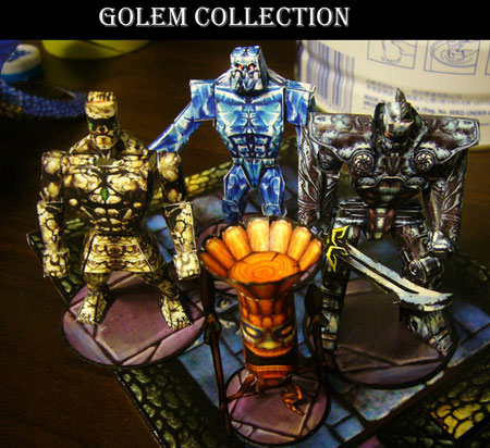 Fantasy Creatures Wood Ice Golem Papercraft