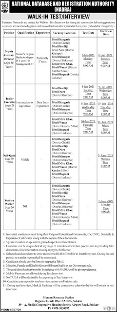 Nadra Jobs 2021 | National Database & Registration Authority | NADRA | ns job ads | nsjobads