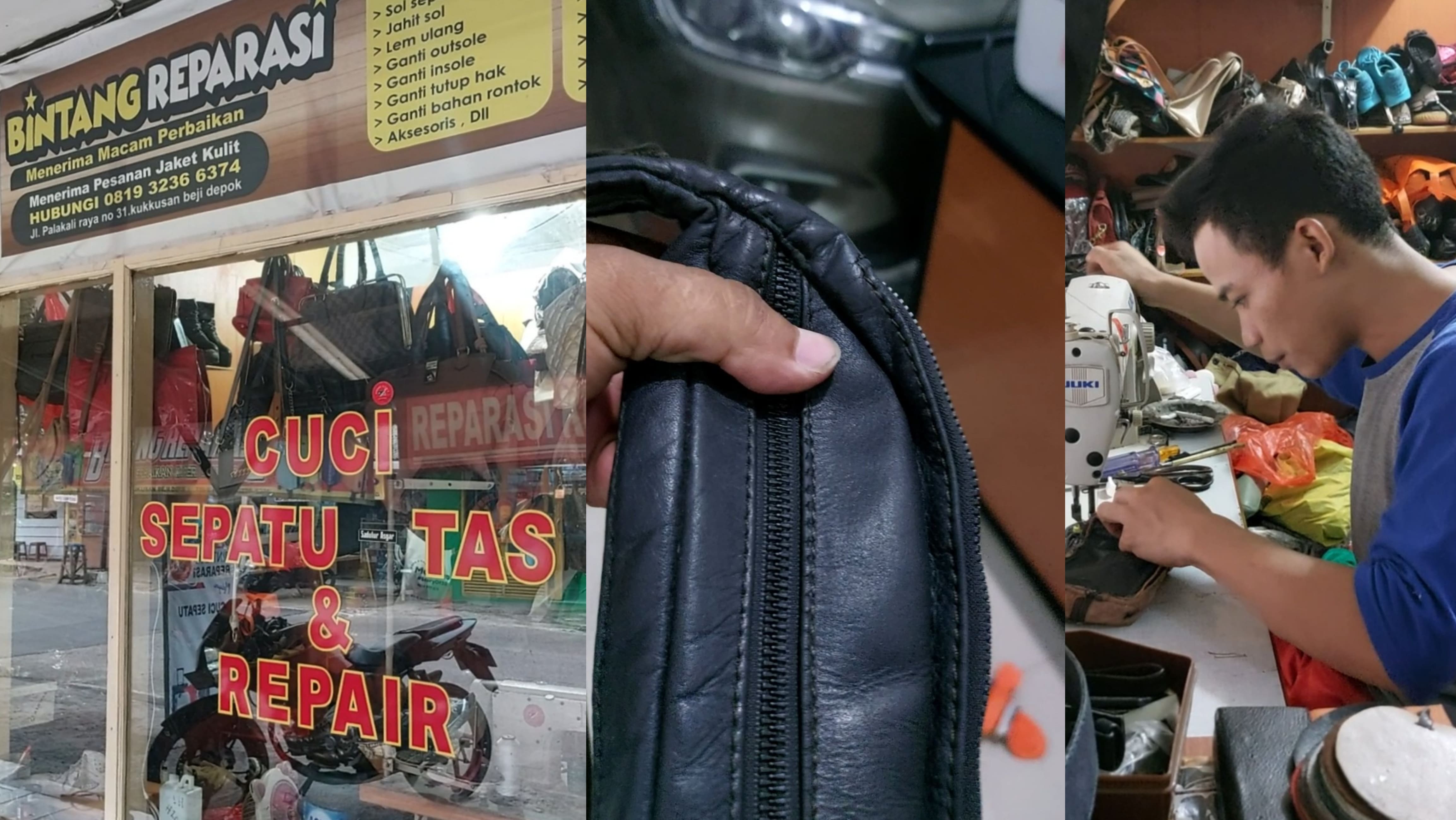 review Servis Tas Kulit di Depok ya di Bintang Reparasi