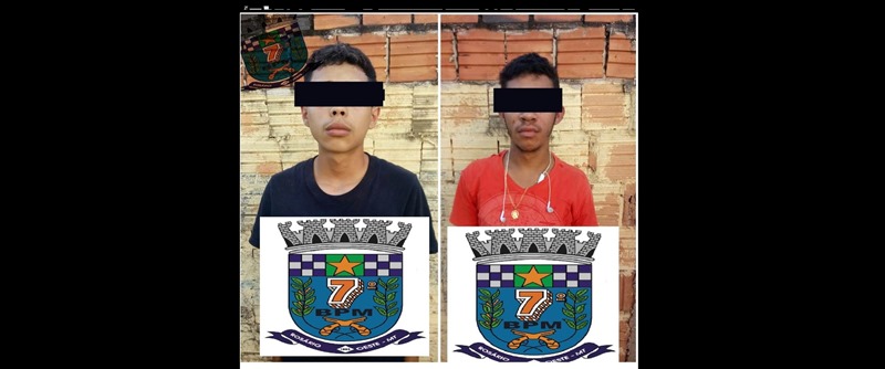 Força Tática deteve dois menores por roubo e uso de drogas no centro de Rosário Oeste