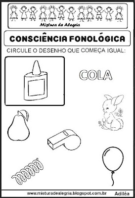 atividades para consciência fonológica