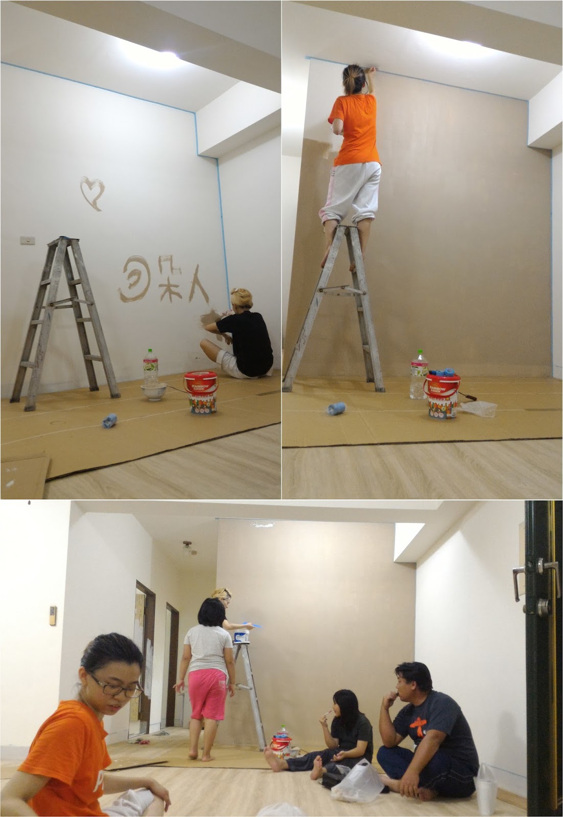 Diy 裝修房子 Part 9 牆面 門框 補縫 油漆 壁紙