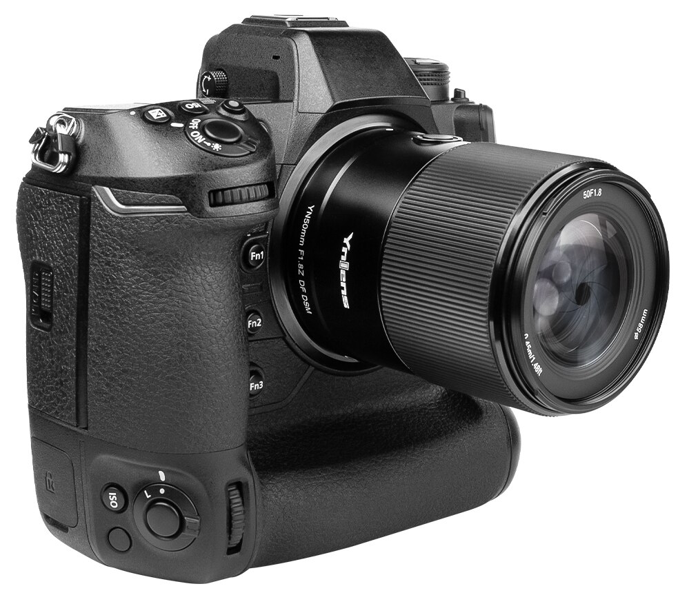 Yongnuo YnLens YN50mm f/1.8Z DF DSM с камерой Nikon