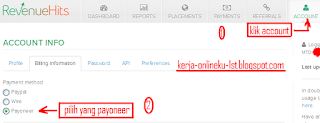 Cara Setting Pembayaran Revenue Hits Ke Payoneer