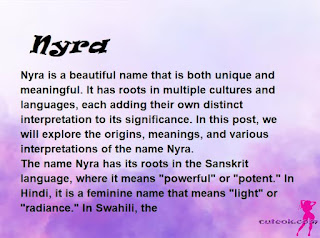 meaning of the name "Nyra"