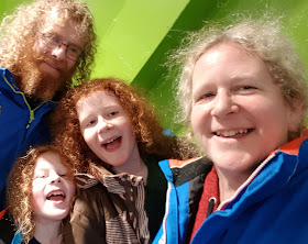 My family and me with huge smiles at Chill Factore Manchester 2019