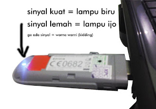 Menghubungkan modem usb ke pc