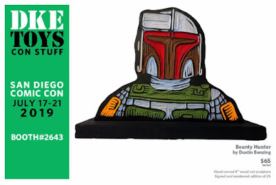 San Diego Comic-Con 2019 Exclusive “Bounty Hunter” Star Wars Wood Cut Sculpture by Dustin Benzing x DKE Toys