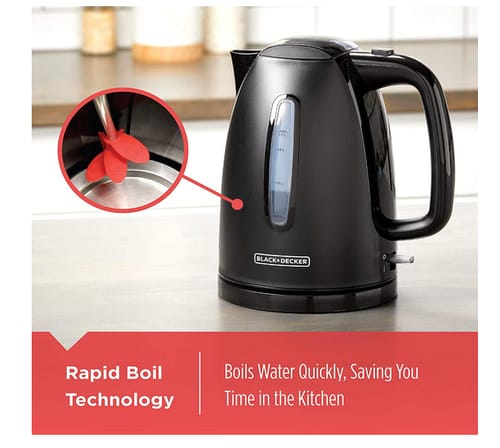 BLACK+DECKER KE1500B Electric Cordless Kettle