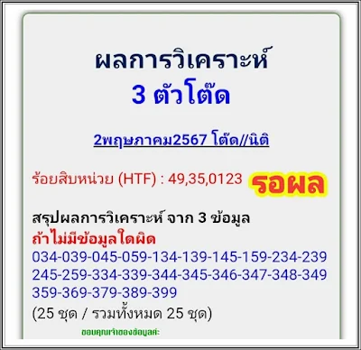 3UP SURE GAME 8th THAI LOTTERY 2-05-2024 3Up Game Open 2th May 2024