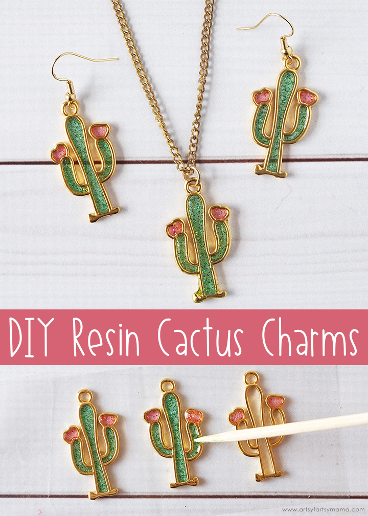 DIY Resin Cactus Charms