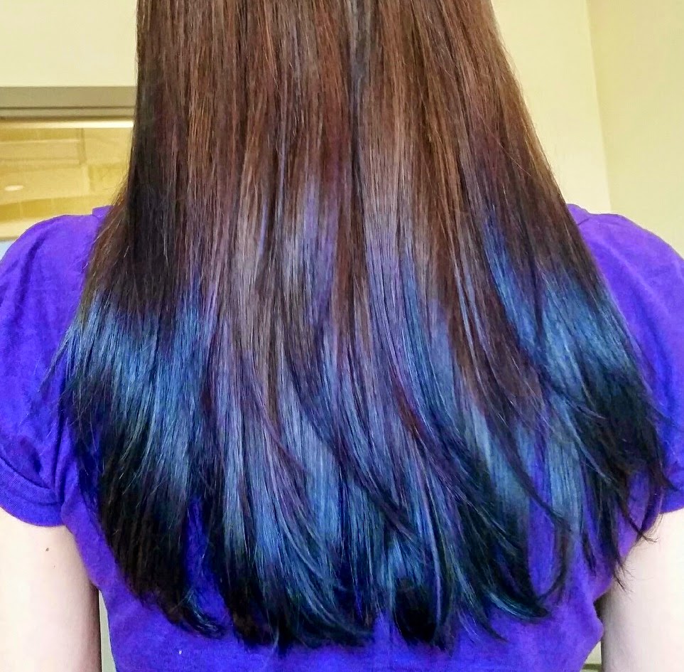 Stargazun Designs Peacock Inspired Ombre Subtle Manic Panic Blue