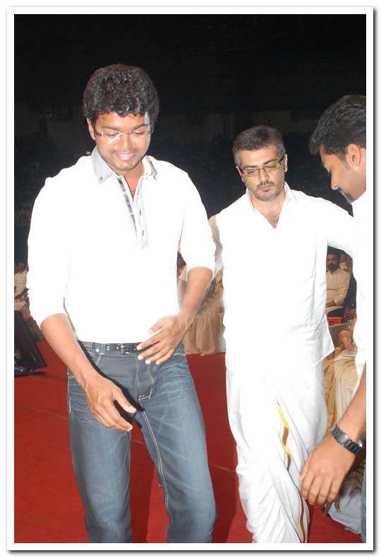 Superstars Ajith and Vijay togetherphoto gallery release images