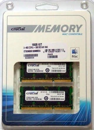 Ram memory upgrades 16GB kit (8GBx2) DDR3 PC3 10600 1333Mhz for latest 2011 Apple MacbookPro's laptops , iMac's and Mac Mini's