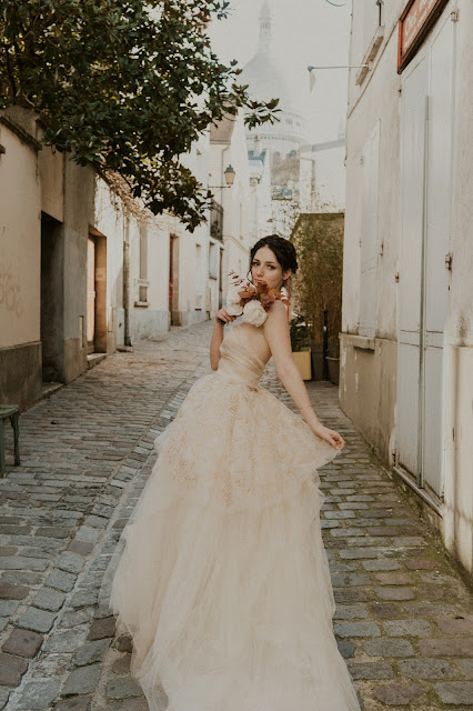 robe de mariée rose gold