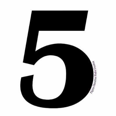 Número 5 Cinco en tipo de Letras Britannic Bold