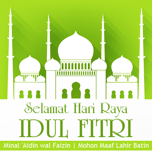 Gambar Kata2 Selamat Idul Fitri / Eid Mubarak 2017 