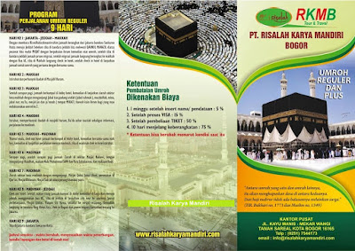 Pilih Brosur atau Pamflet? Contoh brosur haji dan umroh