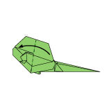 Origami Kadal Hijau