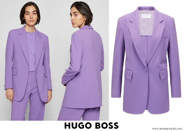 Princess Isabella wore a new purple blazer by Hugo Boss