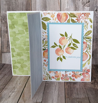 Fun fold pinwheel card sweet as a peach bundle Stampin Up