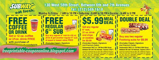 Free Printable Subway Coupons