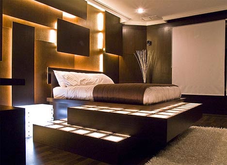 gambar desain kamar tidur utama minimalis interior modern