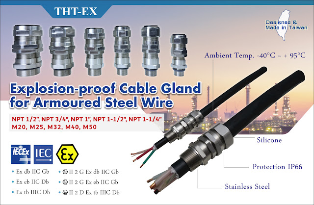 New Entrance Threads of Cable Gland for Armoured Steel Wire with IECEx & ATEX Certifications.