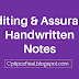 Auditing and Assurance Handwritten Notes