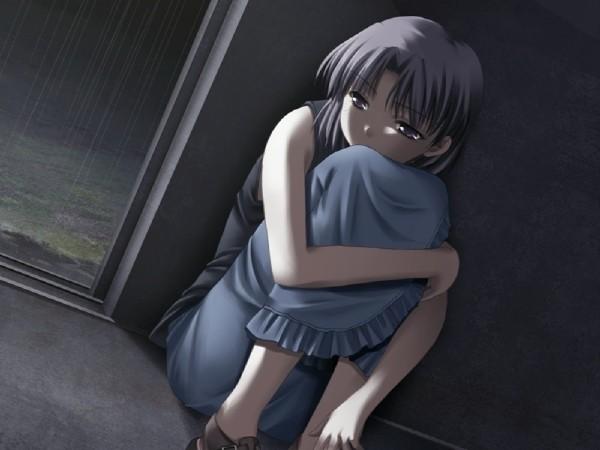 lonely anime girl. quot;I AM HAPPY is the saddest