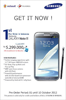 Harga Samsung Galaxy Note II N7100 - Android Phablet