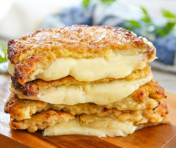 Cauliflower Crusted Grilled Cheese Sandwiches