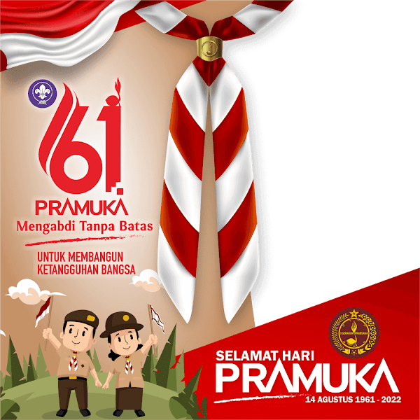Link Twibbonize Hari Pramuka ke-61 Indonesia 14 Agustus 2022 id: pramuka61