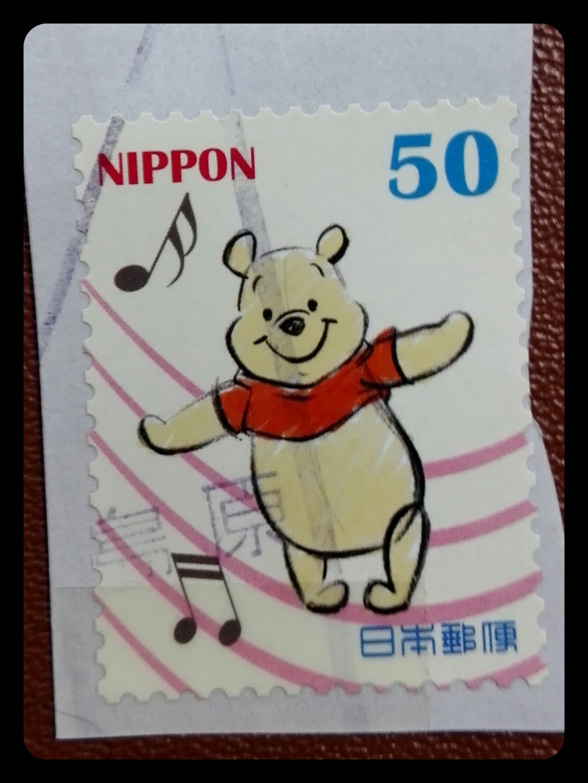 Stamp 手紙を書く 50円切手 プーさん グリーティング切手 ディズニーキャラクター
