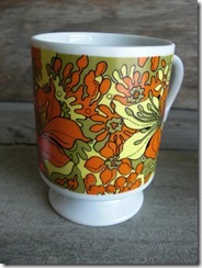 green yellow orange cups mugs